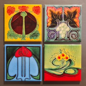 Victorian Tenement Tile Fridge Magnets (Set of Four)