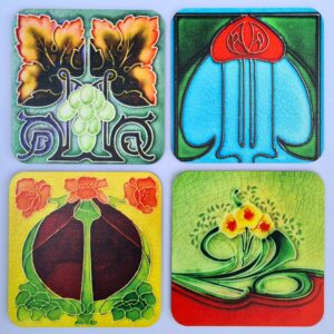 Victorian Tenement Tile Wooden Coasters (Set of Four)