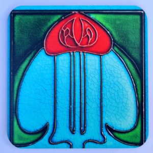 Victorian Tenement Tile Wooden Coaster Design 3 (9cm by 9cm)