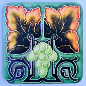 Victorian Tenement Tile Wooden Coaster Design 2 (9cm by 9cm)