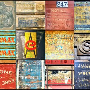 Glasgow Ghost Signs Collage Print (Mounted Size 10 inch by 12 inch)