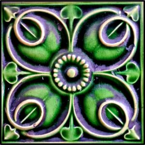 Victorian Tenement Tile 3 Large Print (Mounted Size 12 inch by 12 inch)