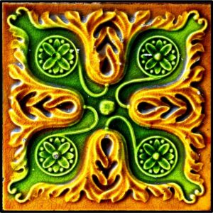 Victorian Tenement Tile 8 Large Print (Mounted Size 12 inch by 12 inch)