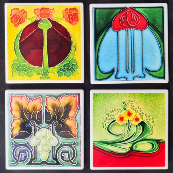 Glasgow Tenement Tile Ceramic Coasters (Set of Four)