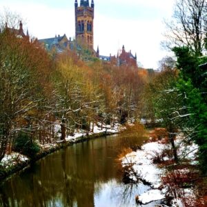 Glasgow University In The Snow Christmas Card (A6-Sized)