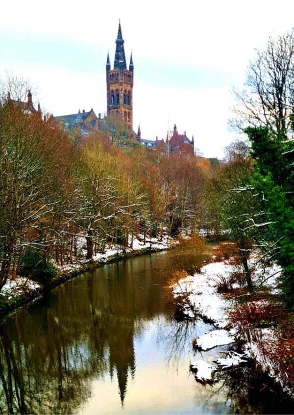 Glasgow University In The Snow Christmas Card (A6-Sized)