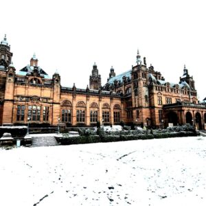 Kelvingrove Art Gallery In The Snow Christmas Card (A6-Sized)