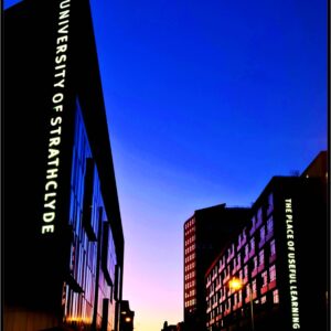 Strathclyde University Sunset Print (Mounted Size 10 inch by 12 inch)