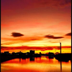 Glasgow Waterfont At Sunrise Limited Edition A3 Print (Unmounted)