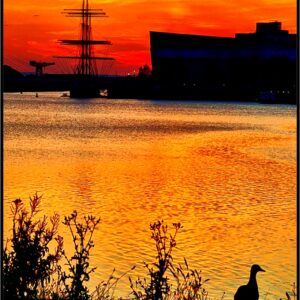 The Clyde At Sunset 1 A4 Print (Mounted Size 10 inch by 12 inch)