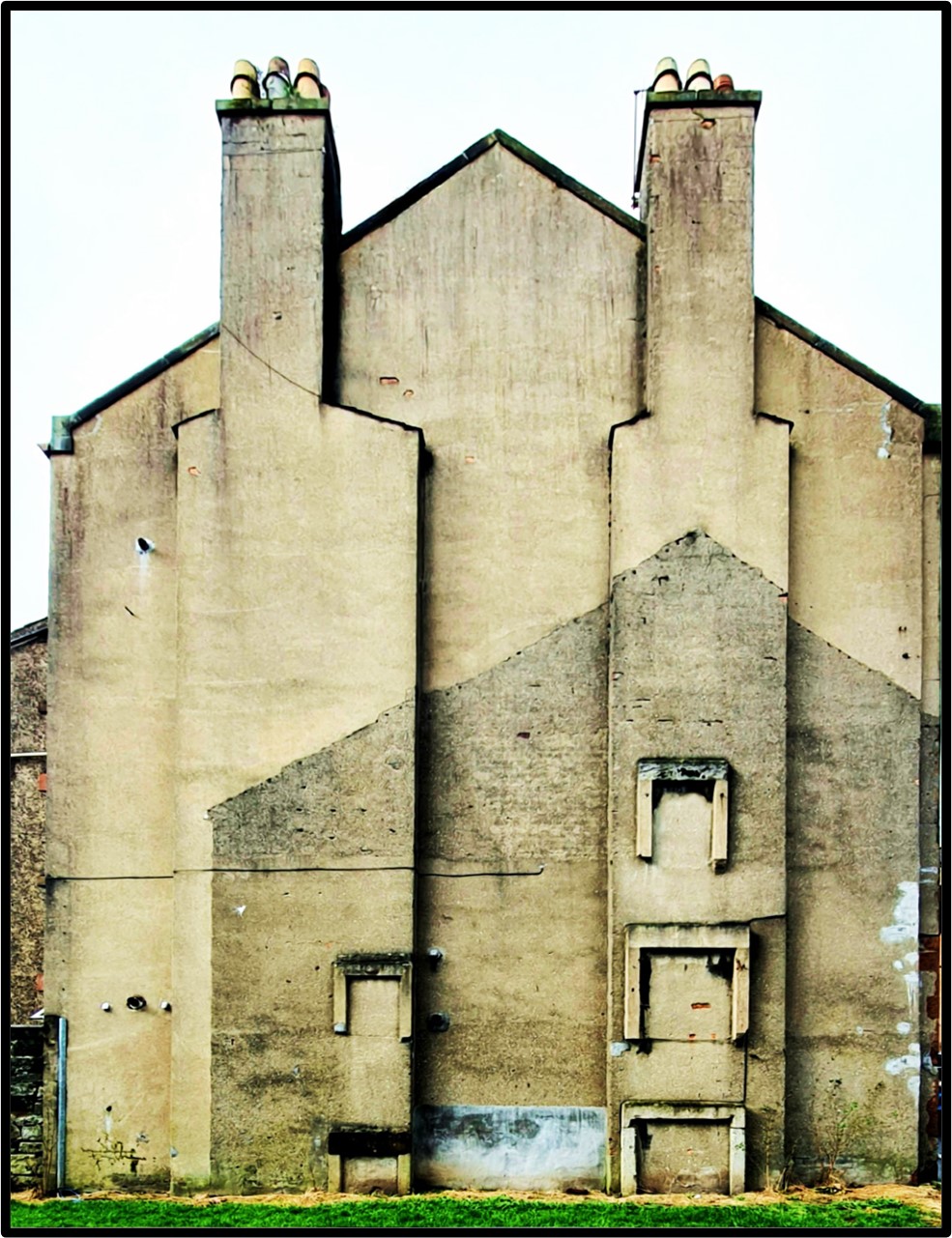 Paisley Ghost Building Print (Mounted Size 10 inch by 12 inch)