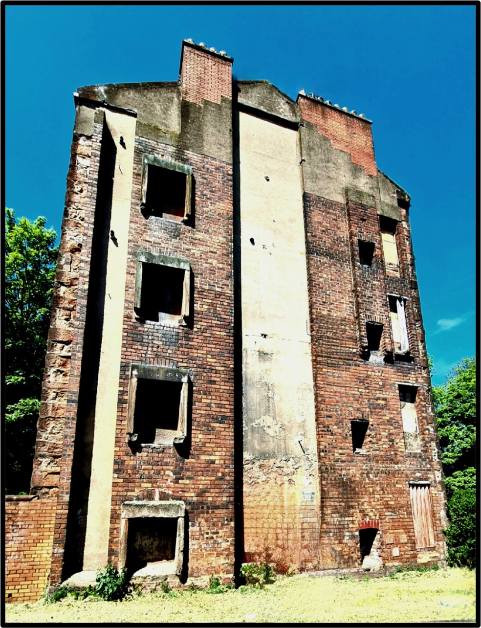 Tollcross Ghost Building Print (Mounted Size 10 inch by 12 inch)