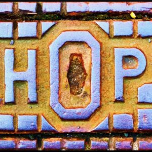 Glasgow's Hydraulic Power System Access Plate Print (Mounted Size 10 inch by 12 inch)