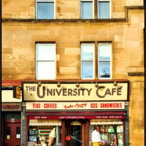 University Cafe Print (Mounted Size 10 inch by 12 inch)