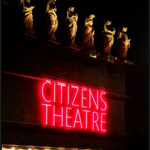 The Citizens Theatre At Night (Mounted Size 10 inch by 12 inch)