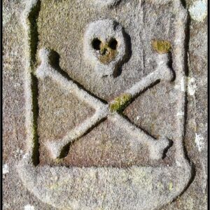 Skull and Crossbones Memento Mori (Mounted Size 10 inch by 12 inch)