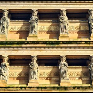 St Andrew's Halls Caryatids Print (Mounted Size 10 inch by 12 inch)