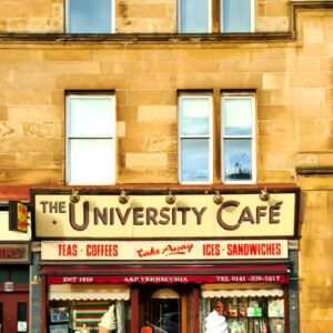 University Cafe Greetings Card (A6 Sized)