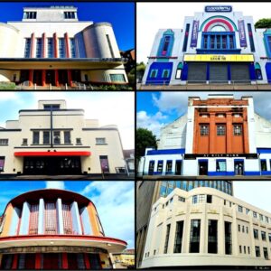Glasgow's Art Deco Cinemas Collage Print (Mounted Size 10 inch by 12 inch)
