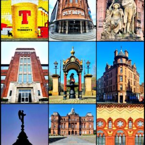 Glasgow East End Collage Print (Mounted Size 10 inch by 12 inch)