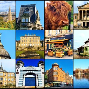 Glasgow Southside Collage Print (Mounted Size 10 inch by 12 inch)