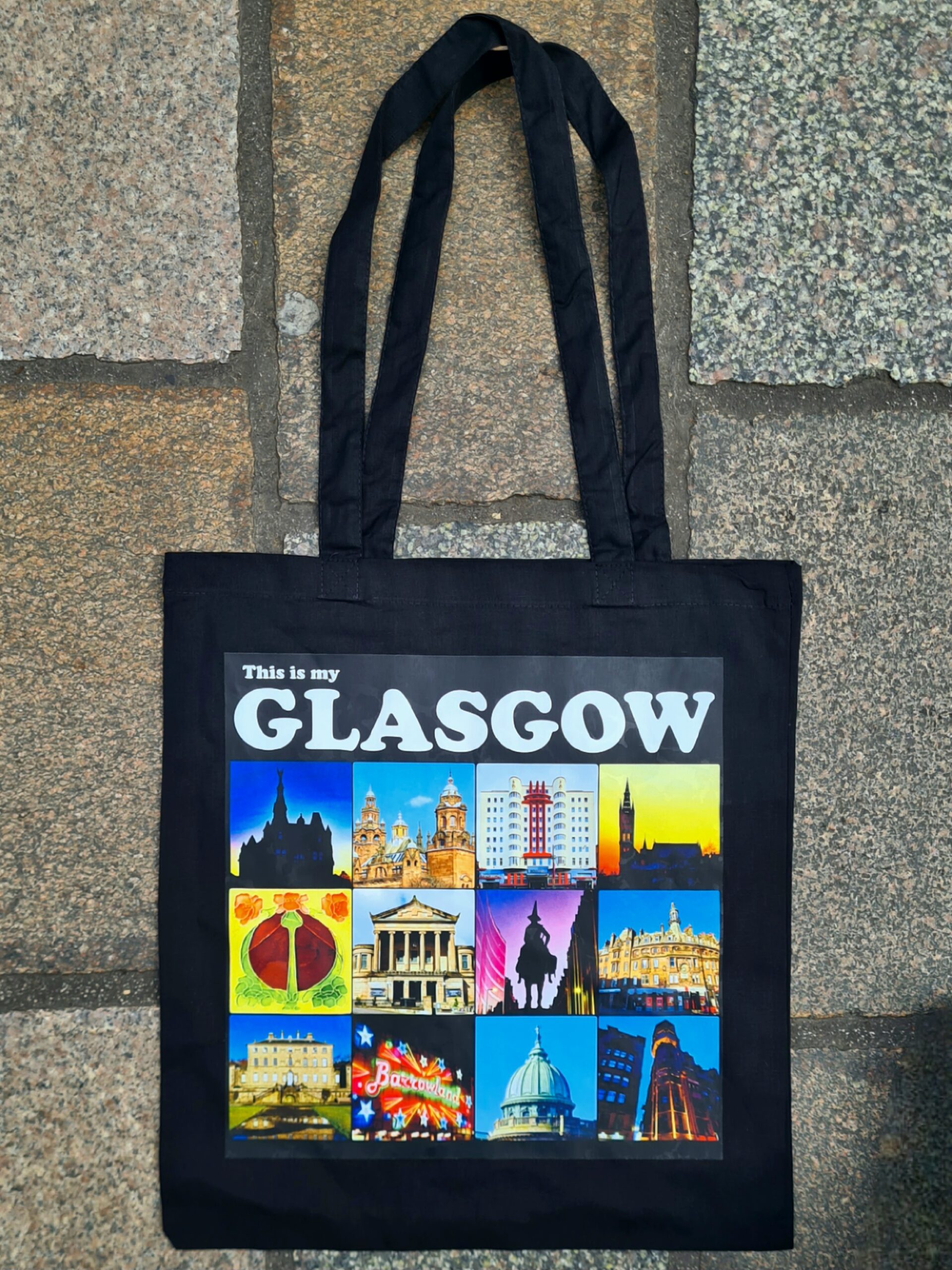 Iconic Glasgow Tote Bag (Black) - Image 2