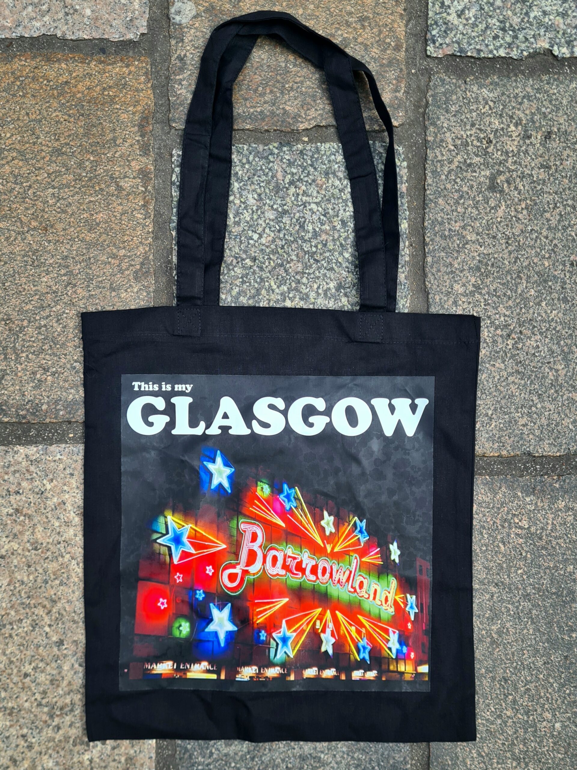 Barrowland Neon Sign Tote Bag (Black) - Image 2